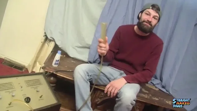 StraightNakedThugs Curious Mickey Waters Explores New Pleasure Device In Private