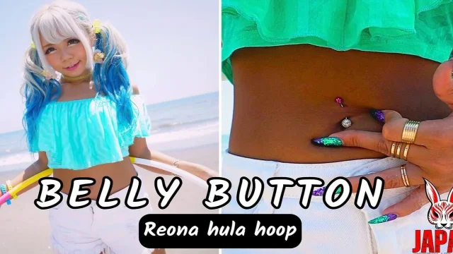 Belly Button Hoop Intimate Exploration of Reona the Tanned Beauty