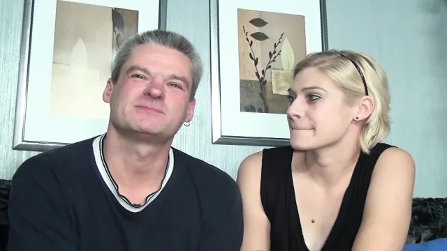 Hot German babe enjoys threesome with bisexual dudes