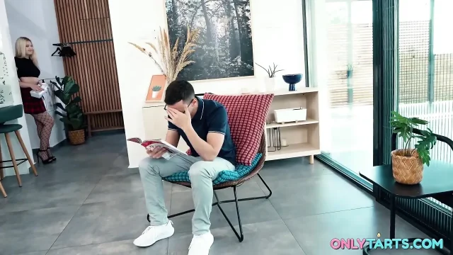 Beautiful Stepsis Seduce Lucky Nerd Stepbrother
