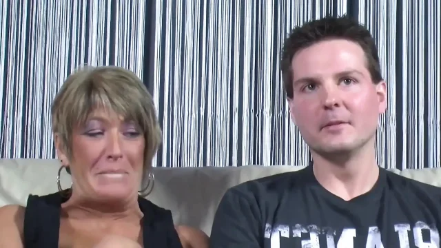 Horny Housewife with Big Tits Gets Two Big Young Cocks Fucked in Her Shaved Pussy