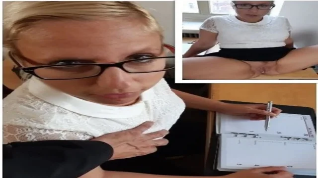 BORIS SCHWARZ Office Creampie Blonde secretary spreads her legs