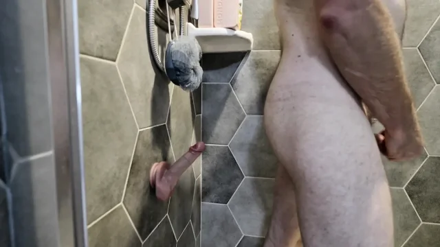 Bear Dildo Play - Fuck Me in the Shower