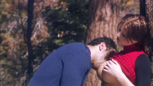 Marvelous babe with big tits gets screwed outdoors
