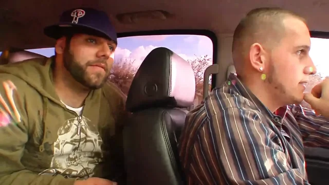 Hot blonde hitchhiker gets a ride and a good fuck
