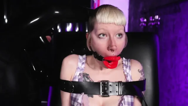 Bimbo Training 4 Restrained Gagged & Human Ashtray