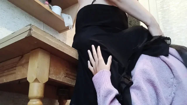 My boyfriend caught me with his mom but he didn't see us having sex because I