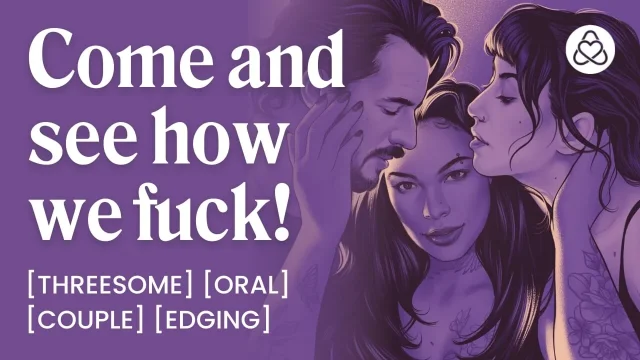 ASMR Audio Porn Movie Night Turns into a Voyeur FFM Threesome Fuck – Teasing &