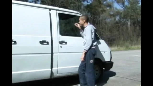 Hot guy fucked hard outdoors