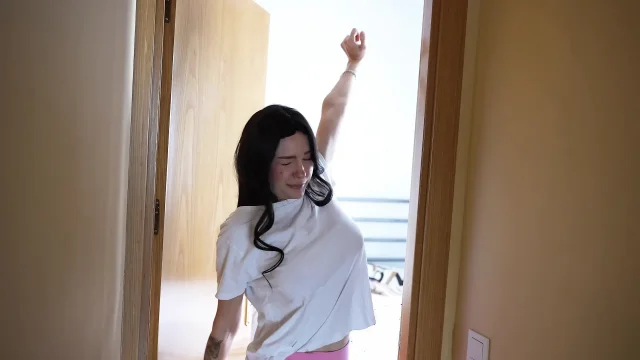 My stepsister pretended to be a sex doll she didn't know I was fucking this doll