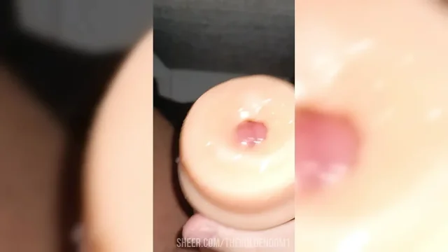 Toy Pussy Cumshot in Close up POV