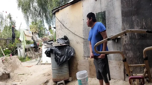 Pulling the penis