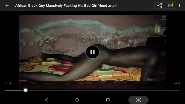 African Black guy massively fucking his bed girlfriend