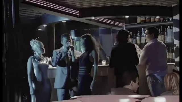 2 Sluts Share an Italian Cock in a Nightclub Among the People