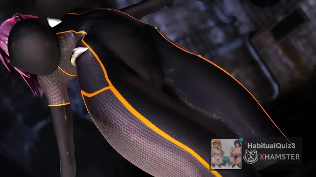 MMD R18 latex suit cosplay want to fuck and cum hard 3d hentai big tits big