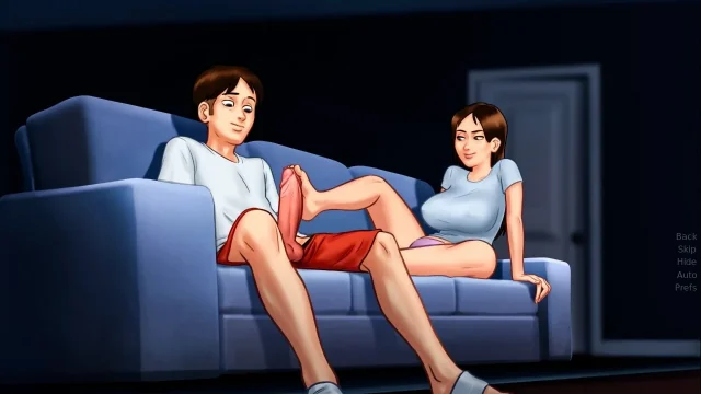 Summertime saga - hot stepsister gets Deep pentration from sexy stud