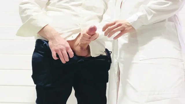 Real Nurse Helped the Client to Collect a Sperm Analysis