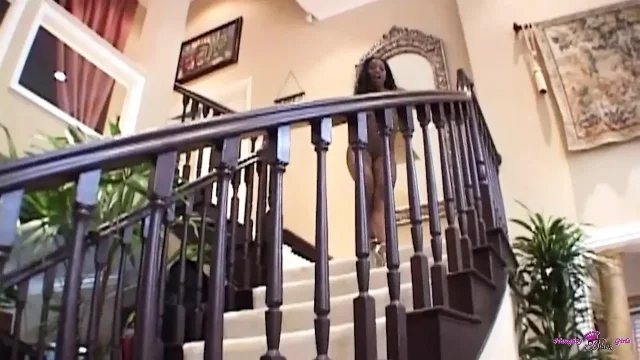 A Black Girl Takes Two Guys One After Another and Both Give Her a Creampie