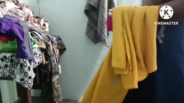 Hot indian village wife showing big bobs and soking coke