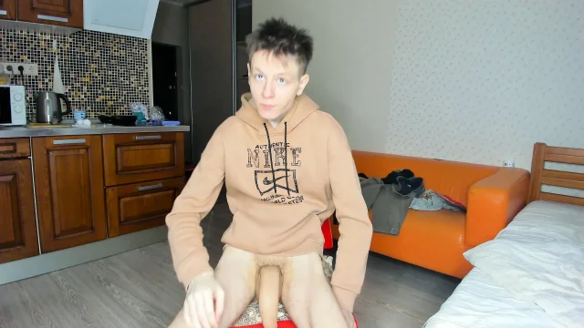 Naughty Boy Cranks Veiny Rod For Creamy Cum Doom