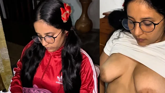 A schoolgirl arrives home and is curious about sex