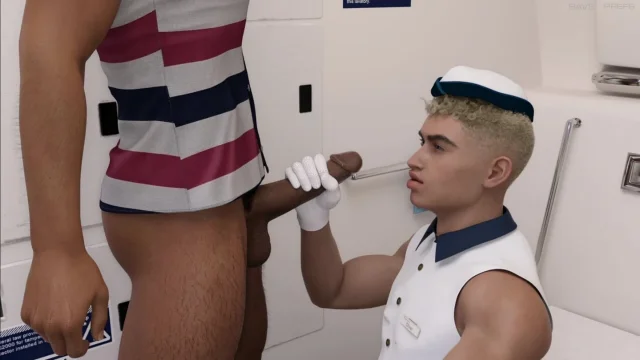 Oliver The Femboy Gay Sex Slut in Aeroplane Lavatory
