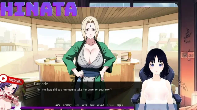 SHINBI SECRETS part 9 I spy on Tsunade in her HOKAGE office