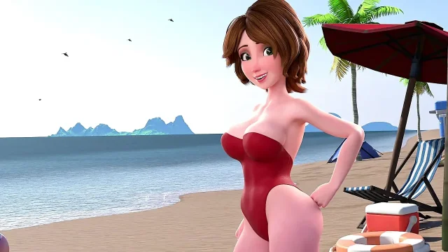 Sex on the Beach with Aunty Cass Exclusive 3D Anime Porn Eng Sub Ultra Quality