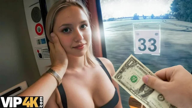 HUNT4K Blonde babe sucked a cock in the TRAIN STATION WC