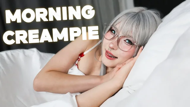 Petite Asian Braces Girl Morning Creampie – Real Homemade Sex