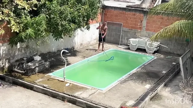 I Hired a Poolman to Clean My Pool and He Ended up Fucking My Nice Little Ass
