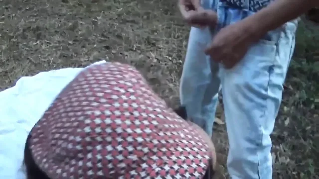 Hot Italian mature on threesome on the grass