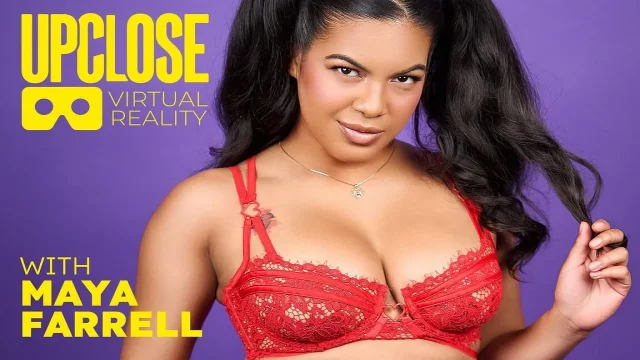 Up Close VR - POV Pigtailed Babe Maya Farrell Hardcore Fucks You in Red Lingerie