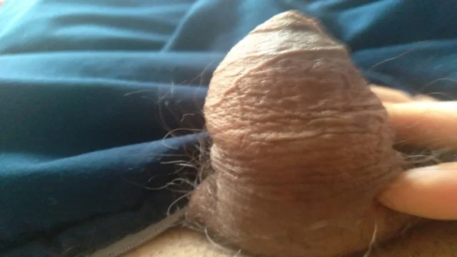 Dude gives his big penis a good massage