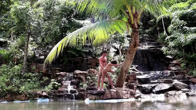 Alone in a Waterfall