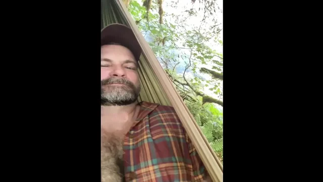 Guys Camping - Hammock time