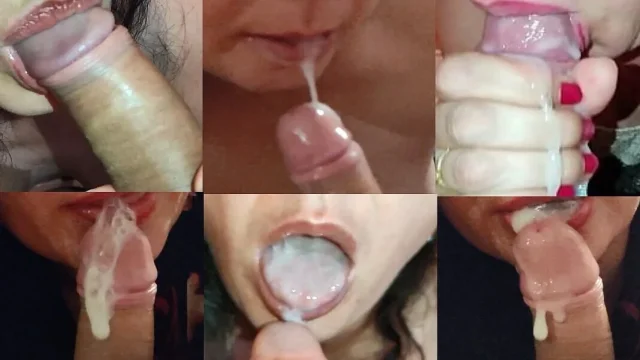 Ultimate compilation cum in mouth MILF She enjoys squeezing out every drop of sperm