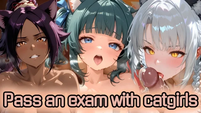 Get through 8 girls to pass Catgirls Academy's exam Sex JOI