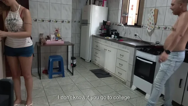 Maid gets naked while working at the boss's request
