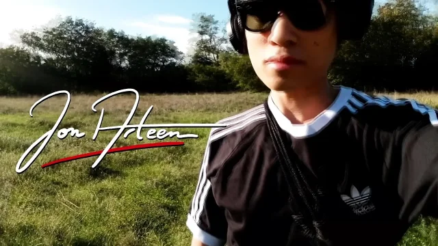 Jon Arteen pulls out his beautiful penis and urinates outdoors Gay porn with an