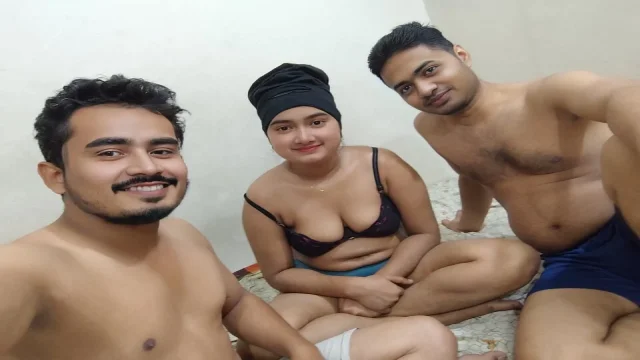 3someMost beautiful threesome video of two friends fucking this young GirlPart01