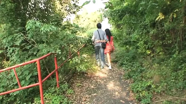 Young girl fucked outside by an old man