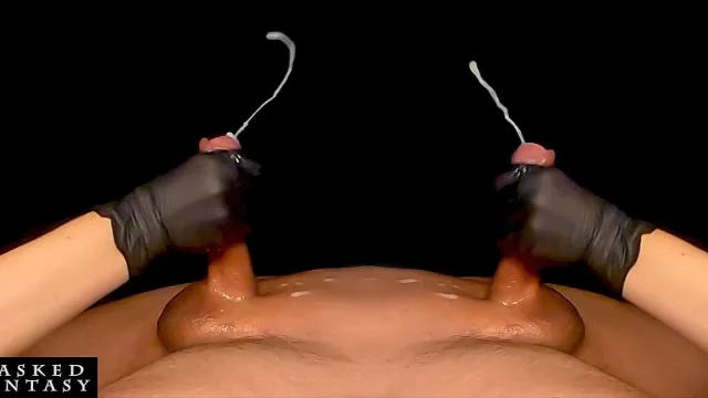 Edged a Cock Long and Sensual to Cum in Super Slow Motion to a Big Load
