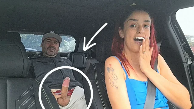 Married app driver goes out without panties and leaves his passengers with an erection