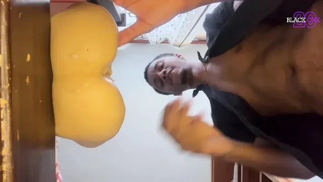 Daddy Fucks His Fleshlight with His Big Cock and a Lot of Saliva Until He Cums