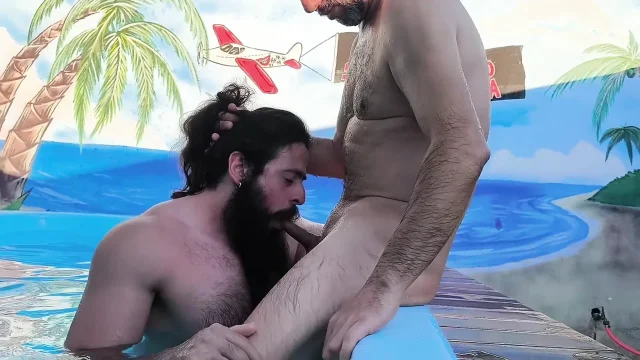 I caught it in the act myFather making out with his friend in the pool