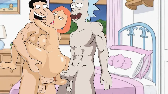 Lois' threesome with Glenn Quagmire and Rick and Morty family guy