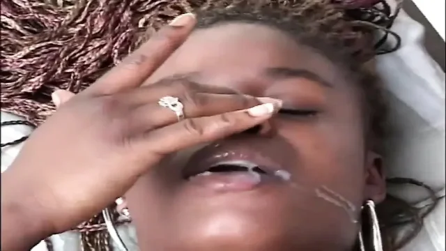 Beauty tattooed black pussy loves big white dick in pussy in mouthcum in mouth