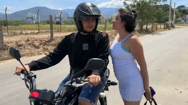 I get a call from my sexy best friend to pick me up on the bike I start to see