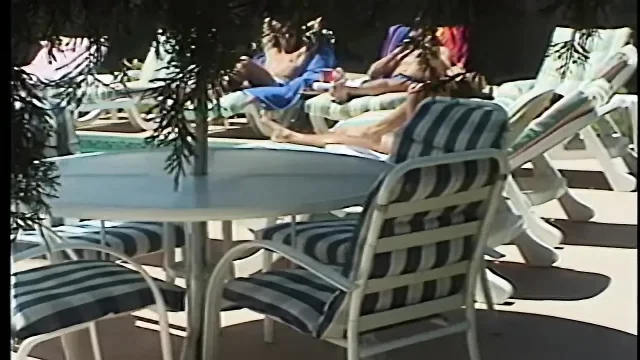Gay Couple Holiday Pool Fuck - Sunny Outdoor Anal Pounding